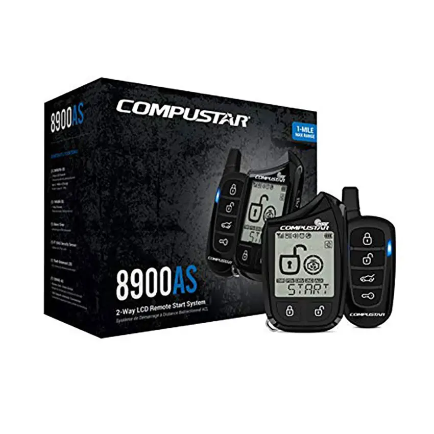 Compustar CS8900-AS-BL 2-Way LCD 1-Mile Range Remote Car Starter and Security System